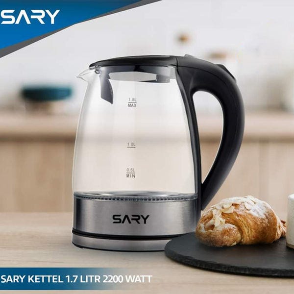 SARY Glass Kettle SRT-KGL31001 1.7 L