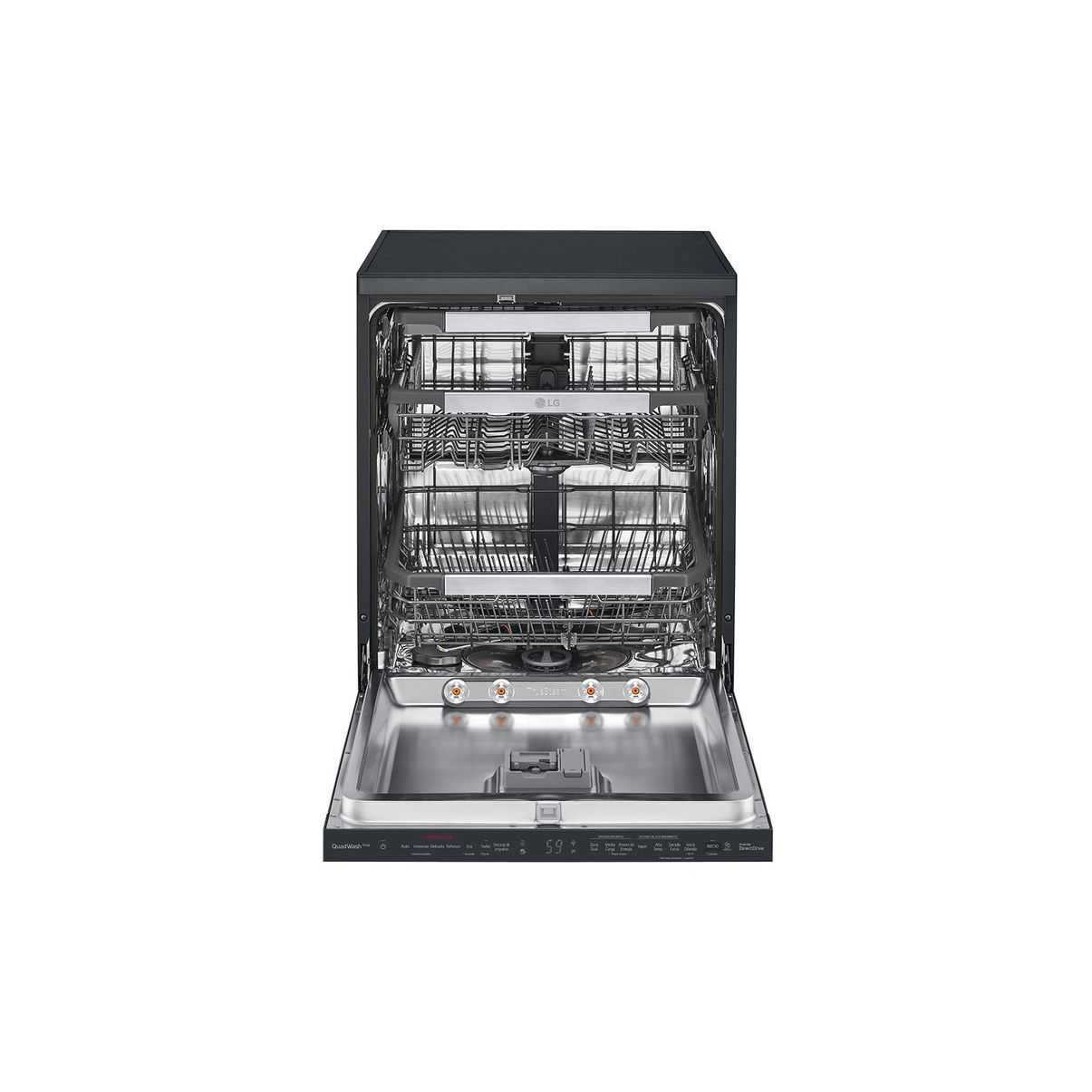 LG Dishwasher 14 Person 60 cm Black TrueSteam &EasyRack &Qu