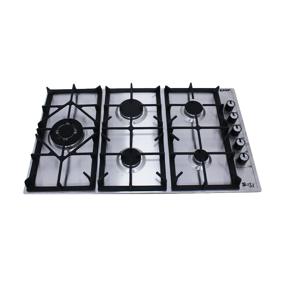 Purity Built-in Gas Hob, 90 cm, 5 Burners, Silver