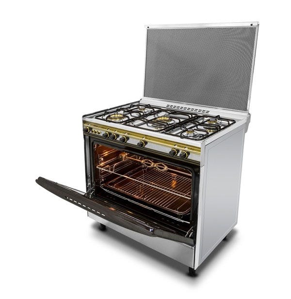 Kiriazi Cooker 5 Flames Steel