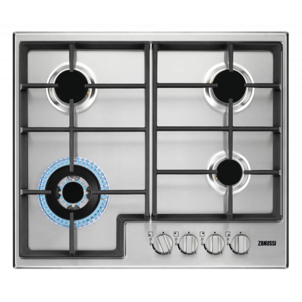 Zanussi Built In Hob 60 Cm - 4 Burners - Full Safe - Stainle