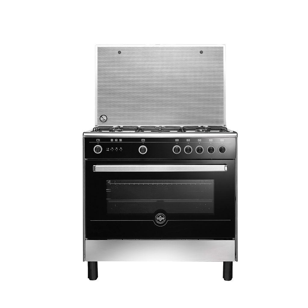 LA GERMANIA Cooker 90 x 60, 5 Gas Burners, Stainless x Black