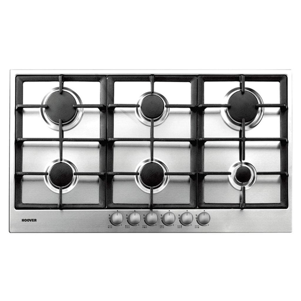 HOOVER Built-In Hob 90 x 60, 6 Gas Burners, Stainless PG960/