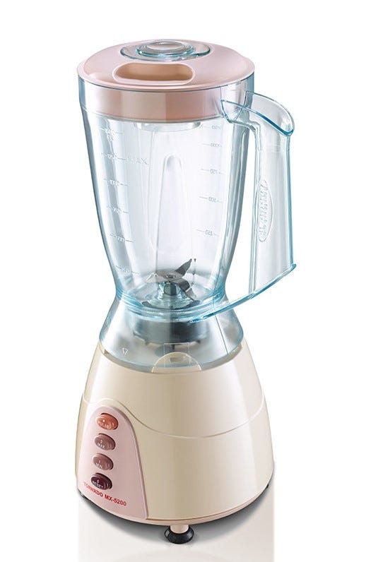TORNADO Electric Blender 500 Watt, 1.5 Liter, 2 Mills, Pink