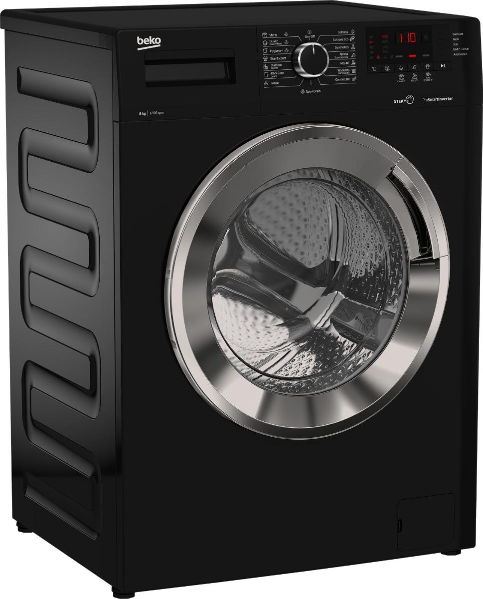 Beko Washing Machine 8 KG 1200 RPM Digital screen- Black XL