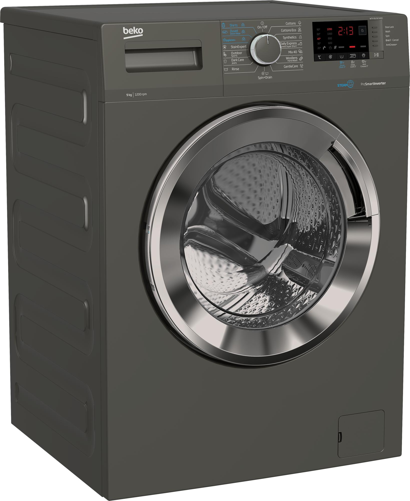 Beko Washing Machine 9 KG 1200 RPM -Digital screen- Gray-XL