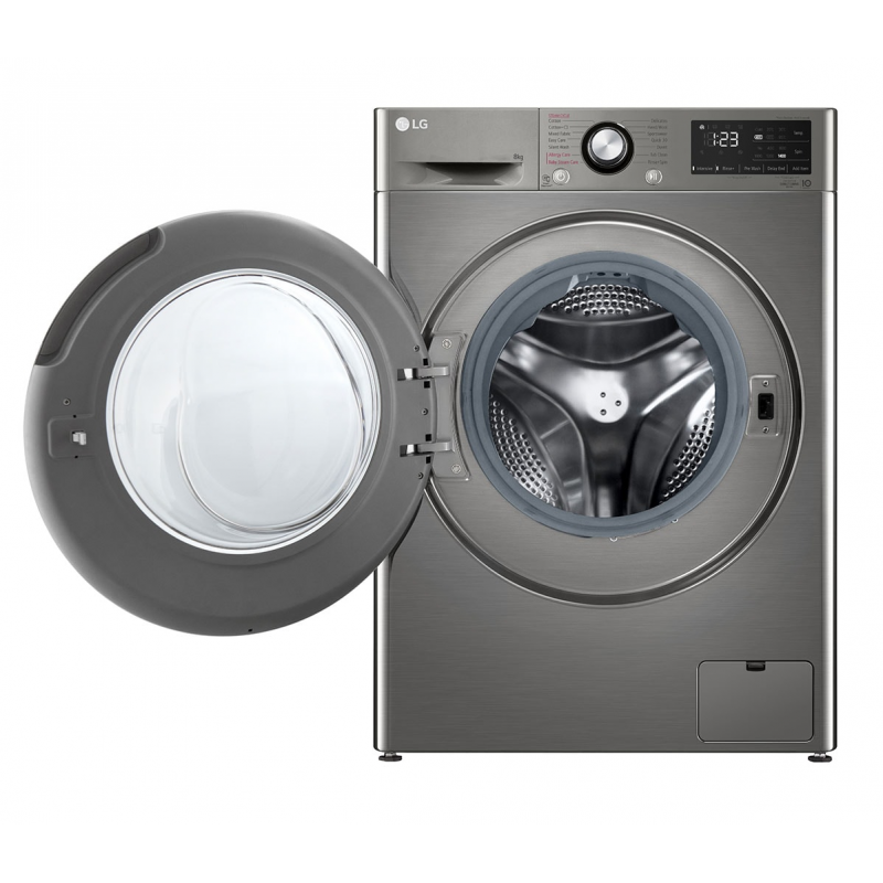 LG Vivace Front Load Automatic Washing Machine, 8 KG, Silver