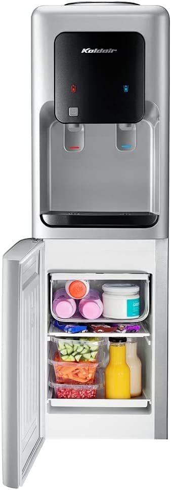 Koldair Hot & Cold Water Dispenser with Fridge, Silver - KWD