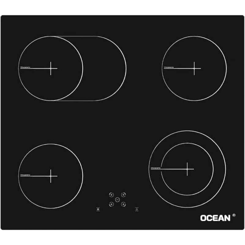 Ocean Built in 60 cm ELECTRIC Glass Hob 4 electric ignition