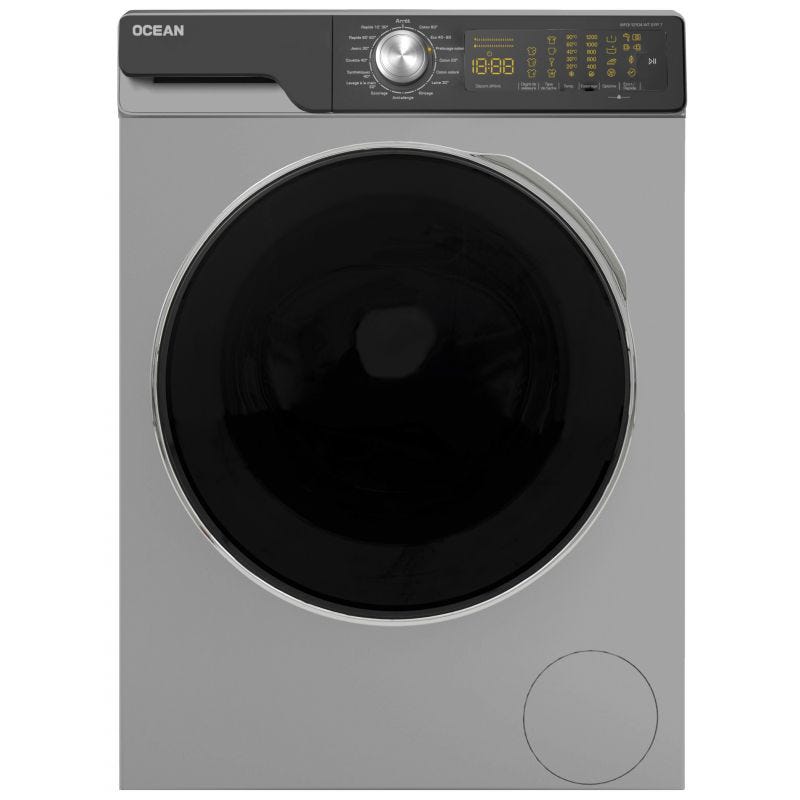 Ocean Washing Machine Front Load 12 KG Dark Silver INVERTER