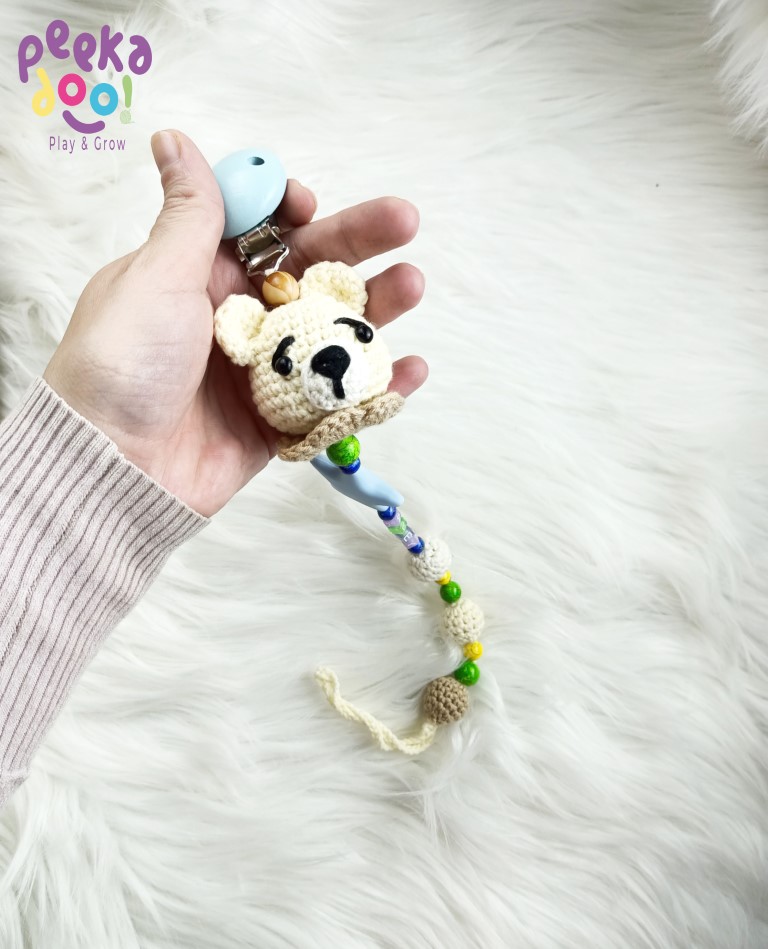 Coco the Bear Pacifier Holder