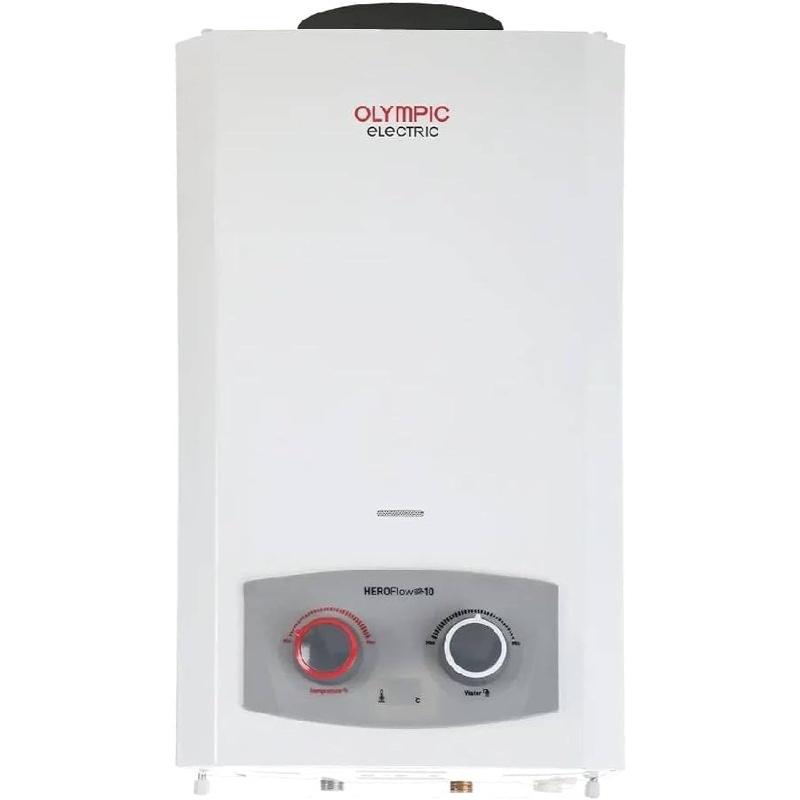 ELECTRIC GAS WATER HEATER DIGITAL 10 LITER WITH CHIMNEY WHIT