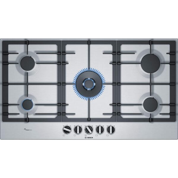 Bosch Built-in Gas Hob 5 Burners 90 cm Stainless Steel PCR9A