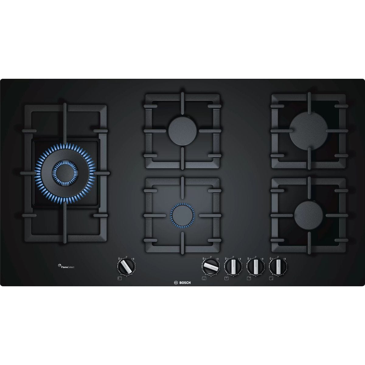 Bosch Built-In Gas Hob 90 cm Black Glass