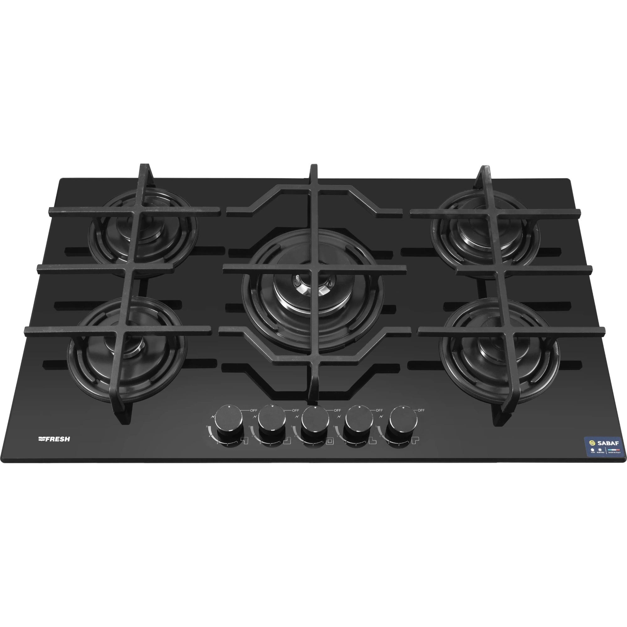 Fresh Built-in Hob 90 CM Flat Gas full safety glass cast iro
