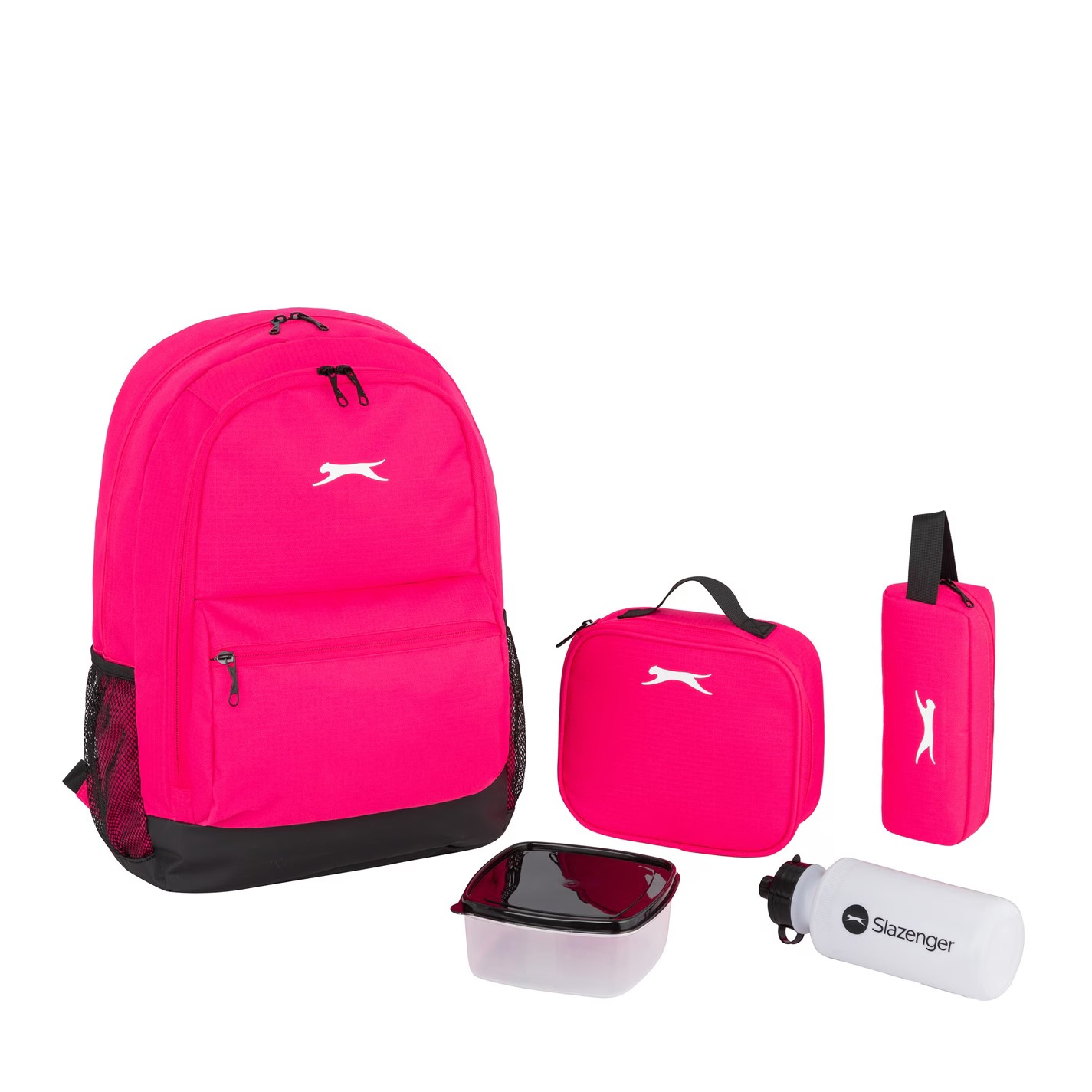 Slazenger Backpack and Lunch Box,pencil case and PP water bottleis