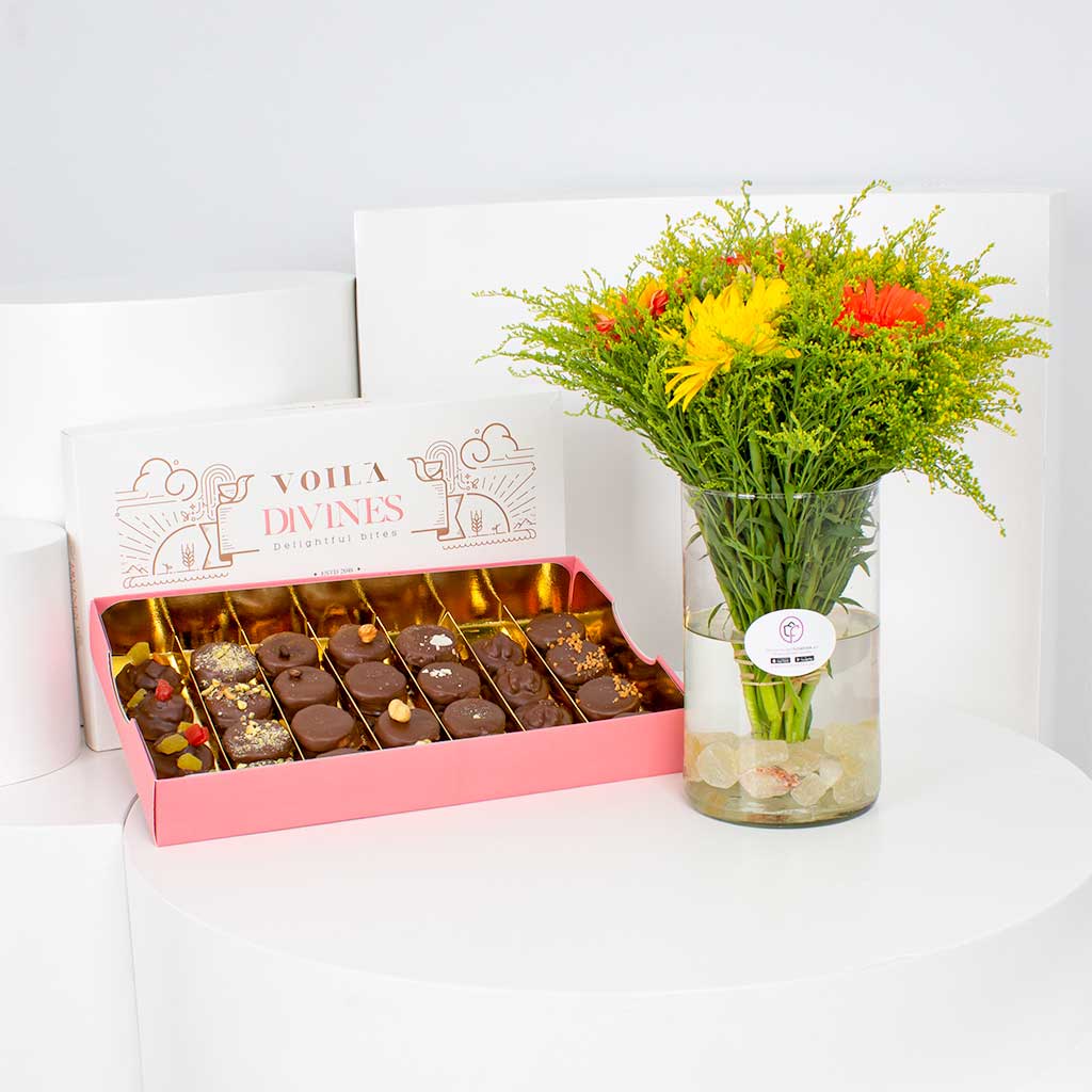 Voila Chocolate Sable Box and happy scents vase