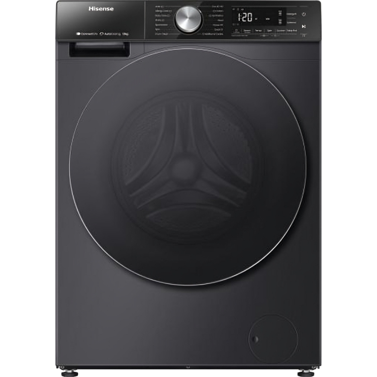 Hisense,Front loading 12KG , 1400rpm , Black,WIFI,inverter