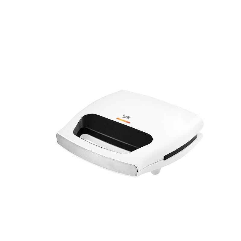 Sandwich Maker - White - 700 Watt - Non-stick, burn proof pl