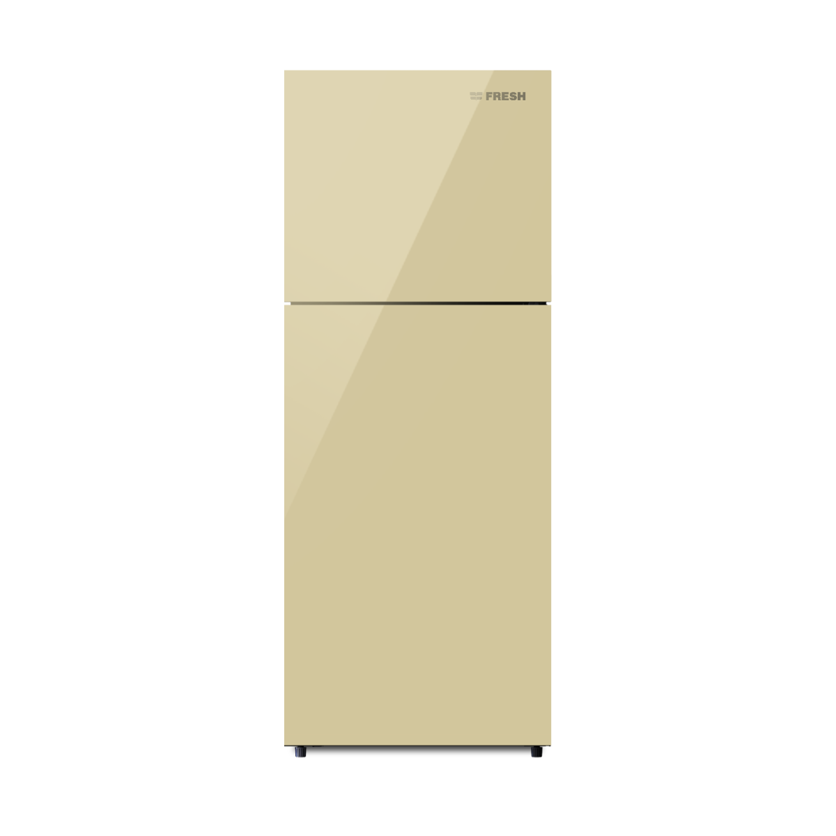 Fresh refrigerator, 397 liters, digital, beige glass door