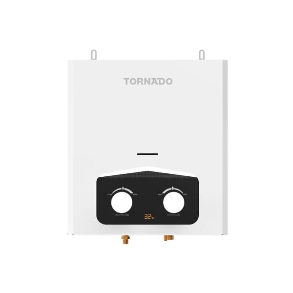 Tornado Gas Water Heater 6 L - Digital - Natural Gas - White