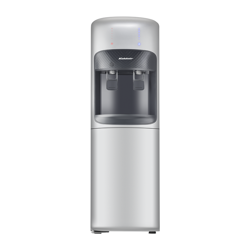 Koldair Hot & Cold Water Dispenser with Fridge, Silver - KWD