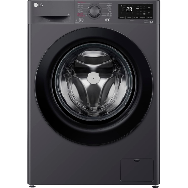LG Washing Machine 10 KG Inverter Direct Drive Steam Black