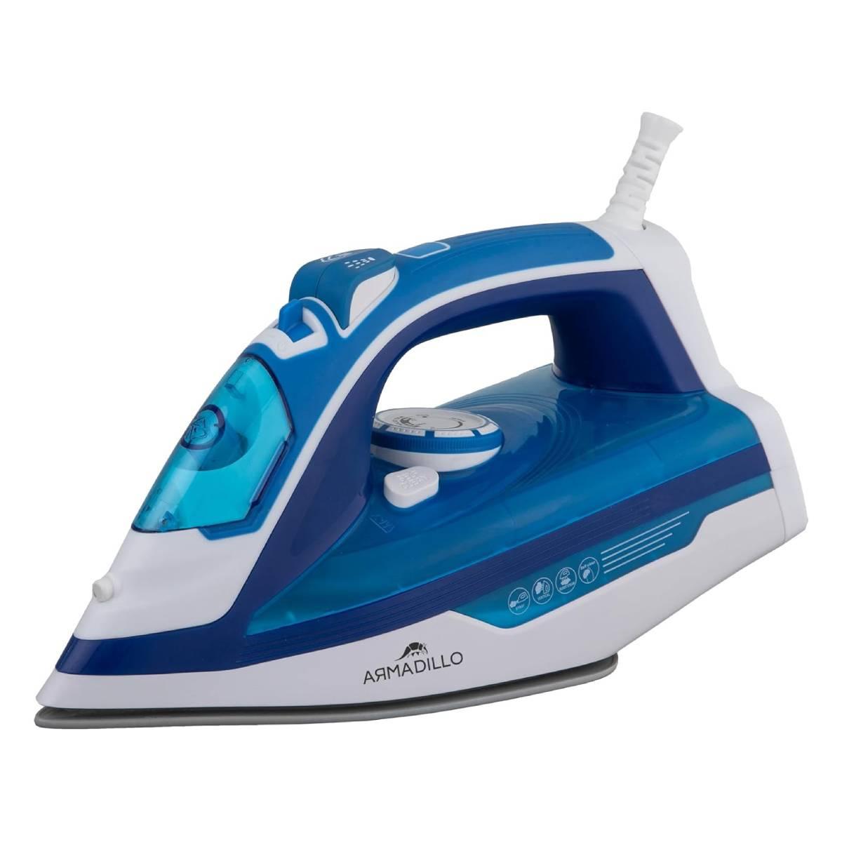 Armadillo Steam Iron, 2200 Watt, Ceramic Base - Blue
