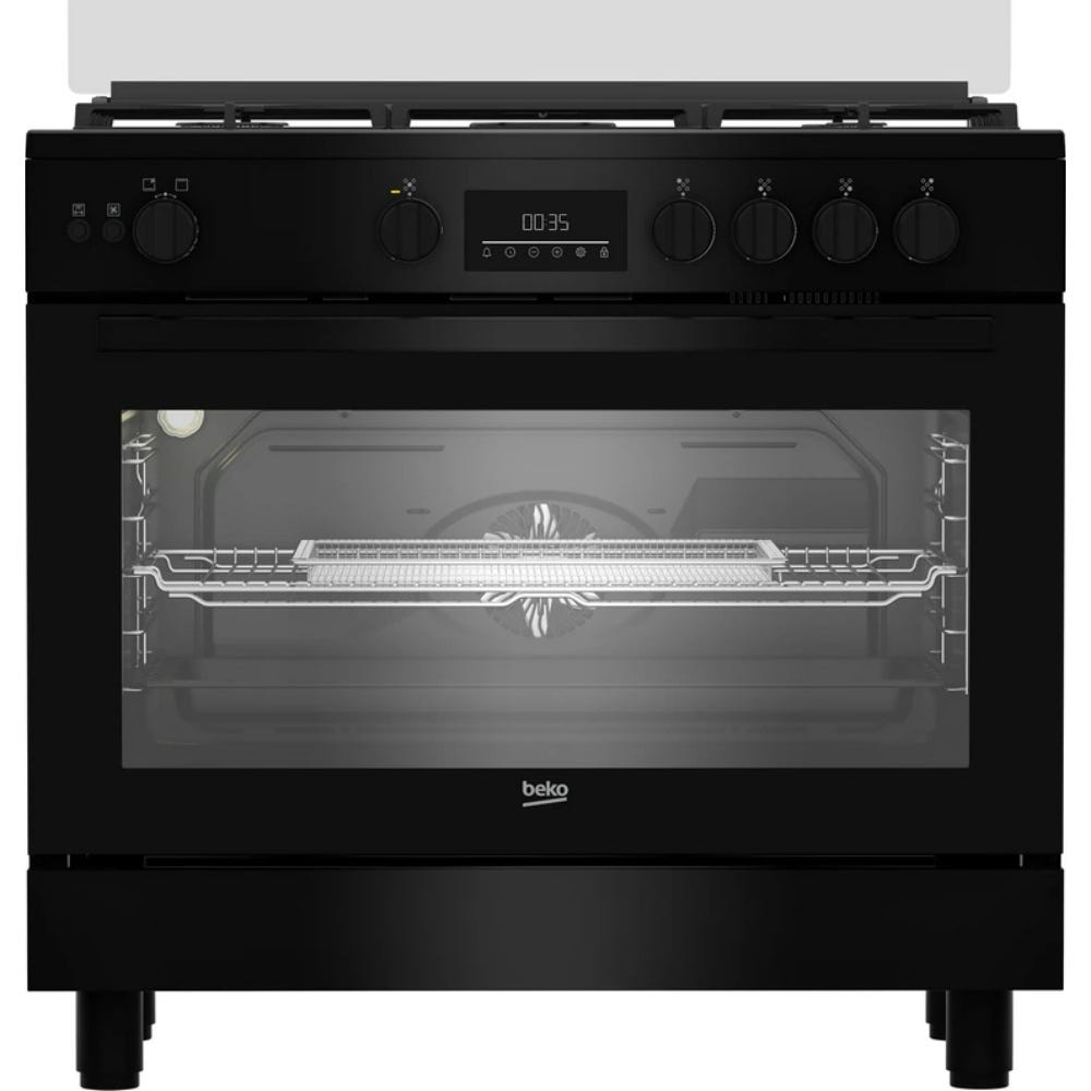 Beko Gas Cooker 90 cm 5 Burners Full Safety display Black co