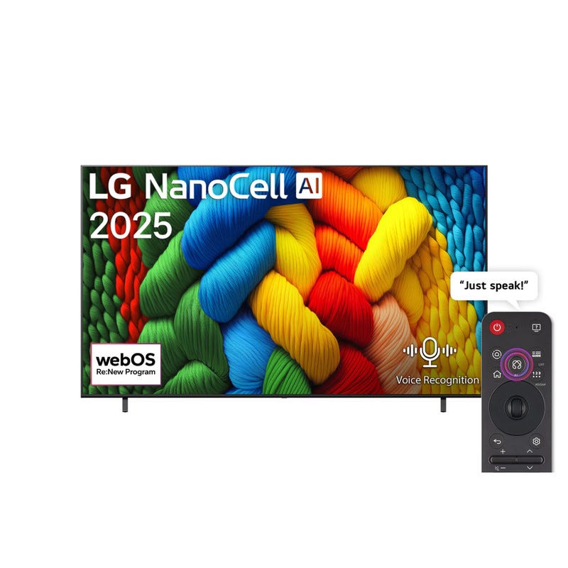 LG 50 inch NanoCell AI NANO80 4K Smart TV AI Magic remote HD
