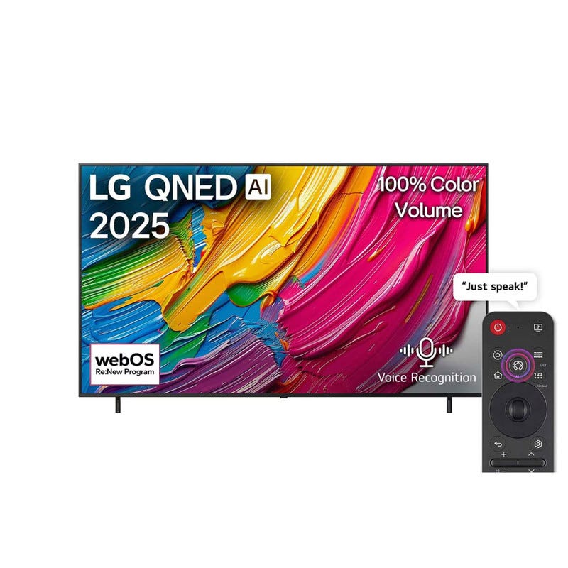 LG 65 inch QNED AI QNED80 4K Smart TV AI Magic remote HDR10
