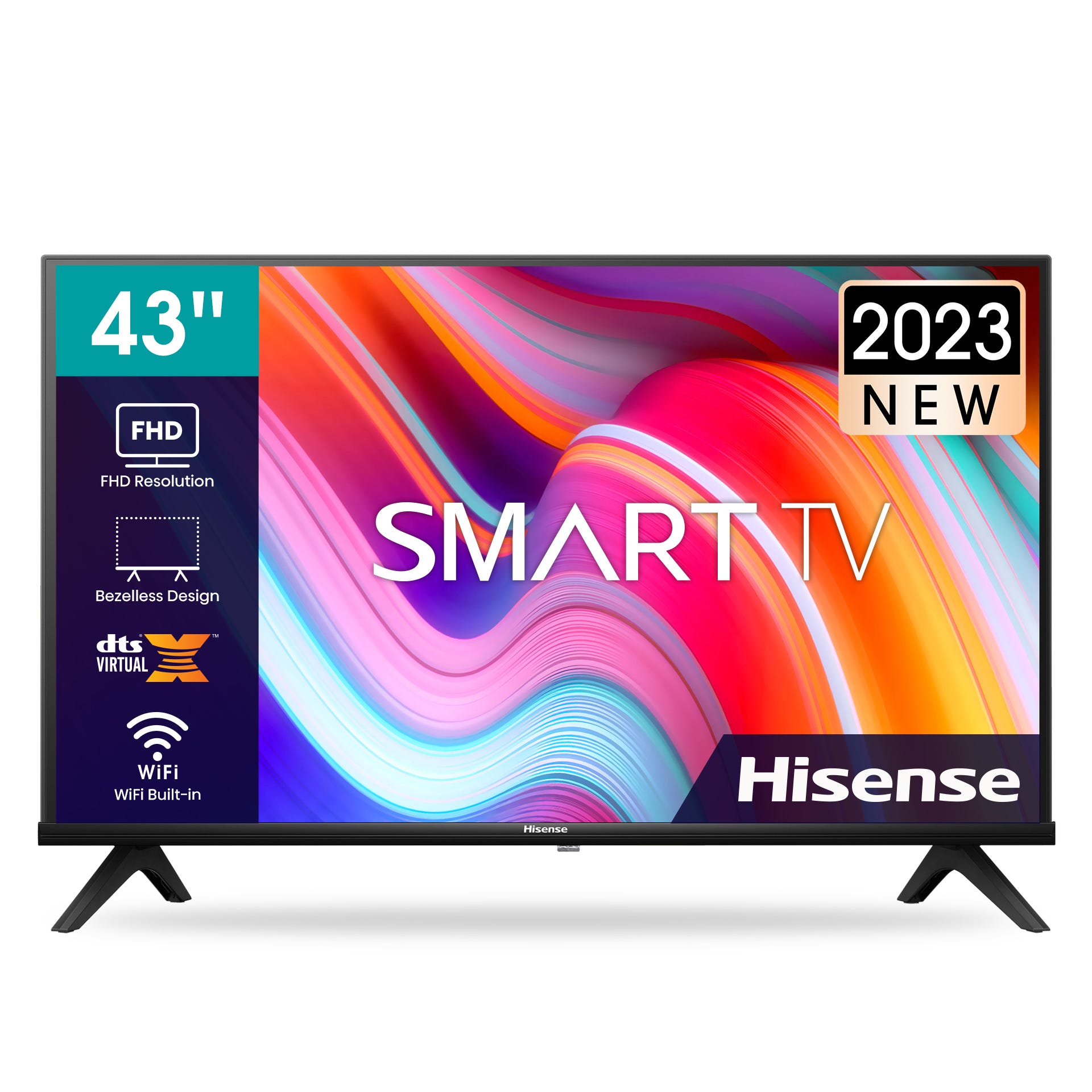 Hisense LED TV 43 inch , FHD , smart , A4K,BT