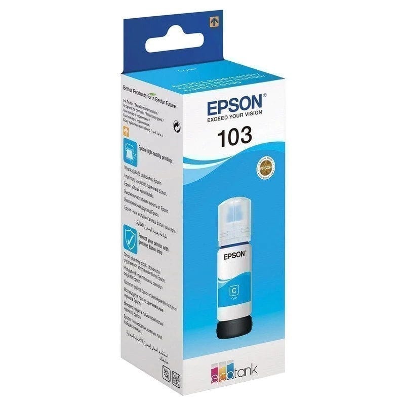 103 EcoTank Cyan ink bottle