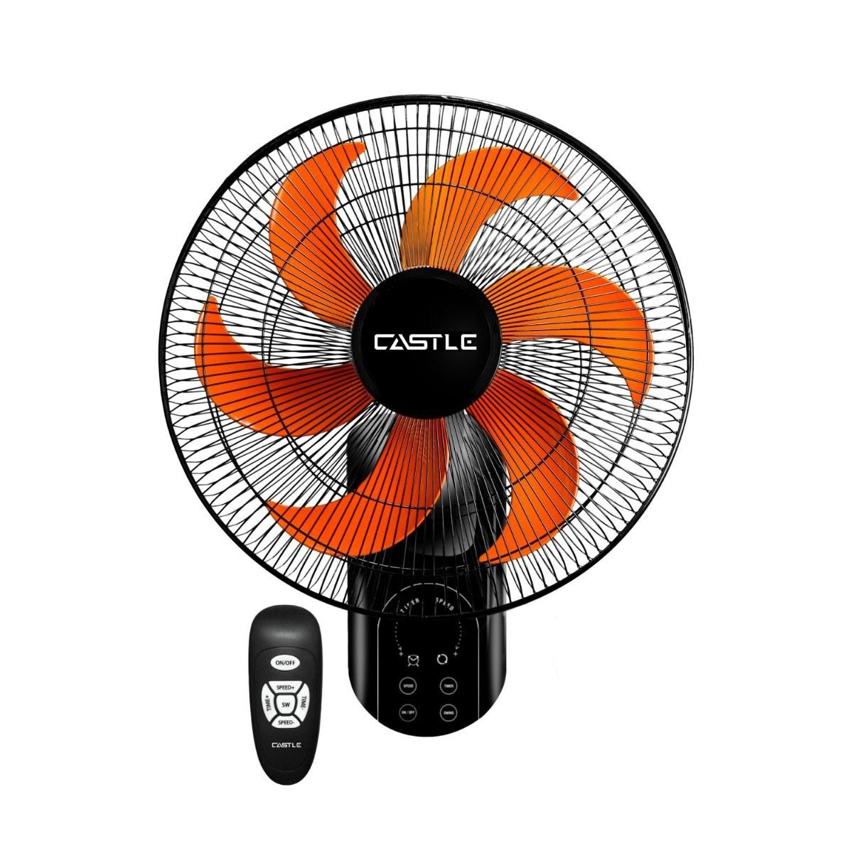 Fan 18-Pole Wall Fan, Metal, Black
