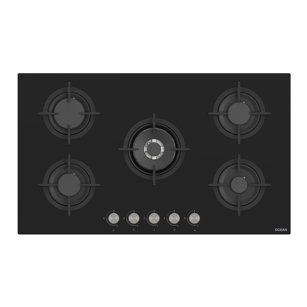 Ocean Built In Hob 90CM Black glass 5 burners safety Turkey