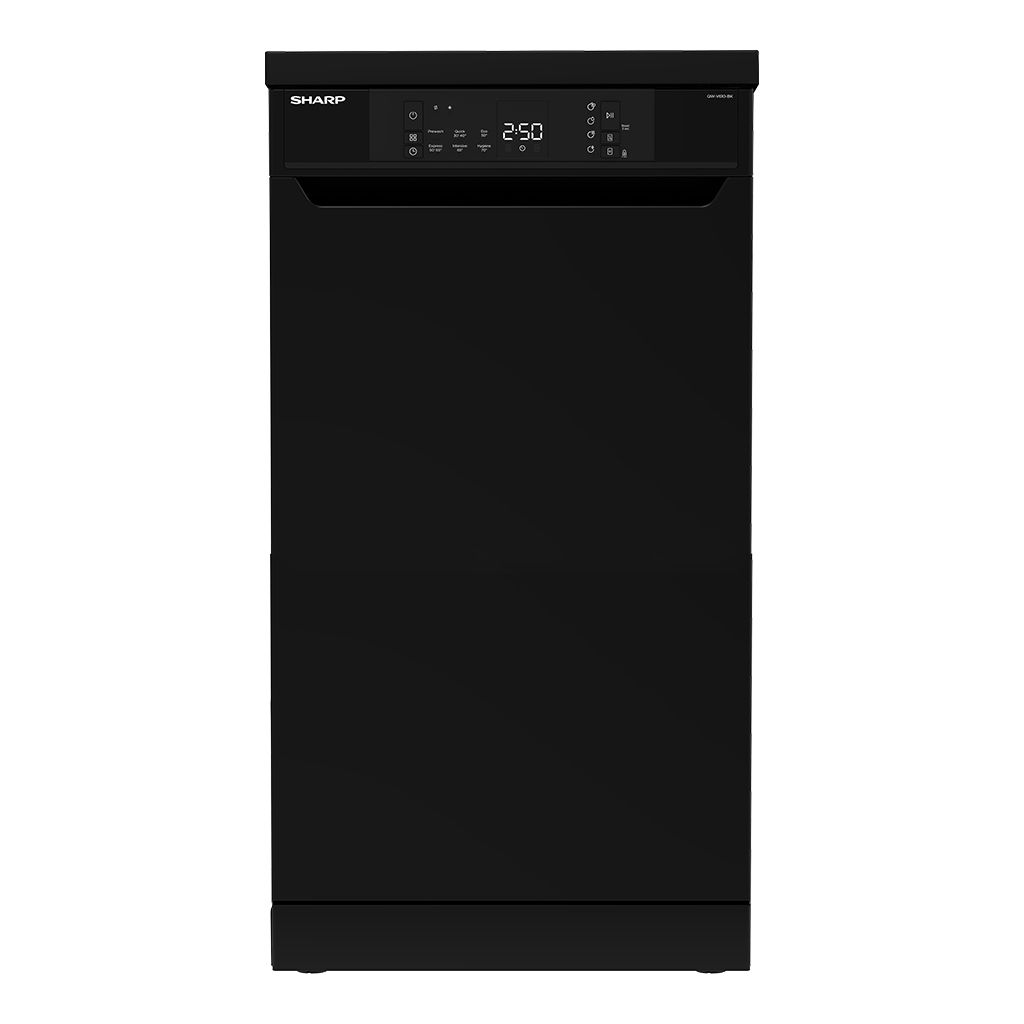 SHARP Dishwasher 10 Person 45 cm Digit 6 Programs Black QW-V