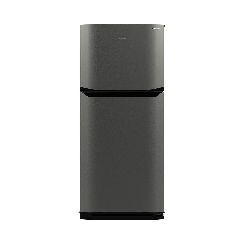 TORNADO Refrigerator Inverter No Frost 355 Liter Dark Stainl