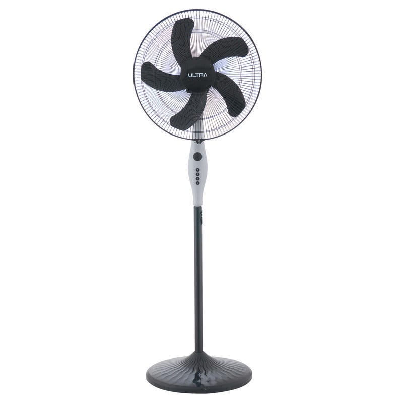Stand Fan, 18 Inch, Black and Grey