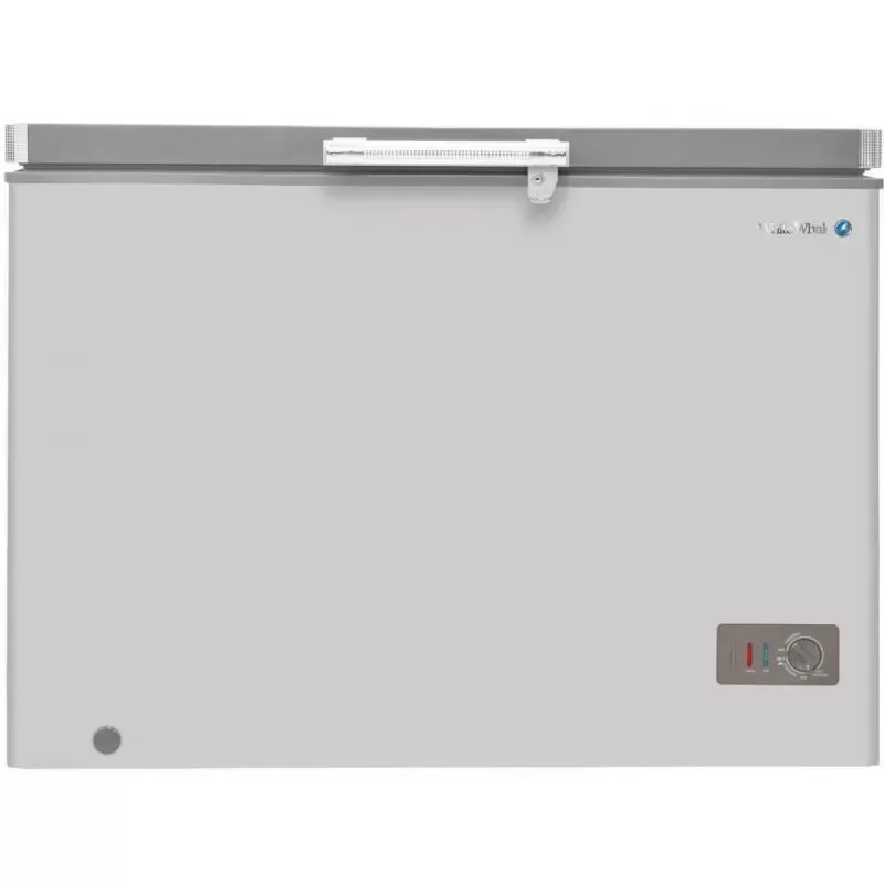 White Whale Deep Freezer, Horizontal, Silver, Interior, Glas