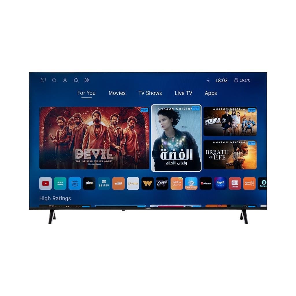 Tornado 4K Smart Frameless DLED TV 58 Inch , HDMI3, USB2
