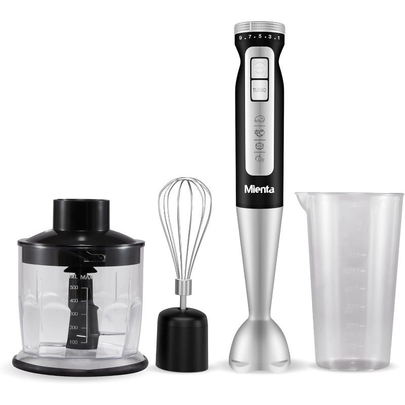 Mienta Turbo Plus Hand Blender With Attachments, 600ml, 1000
