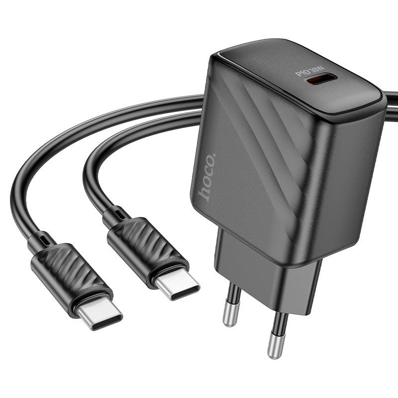 Hoco charger CS22A PD30W charger (C To C) - Black