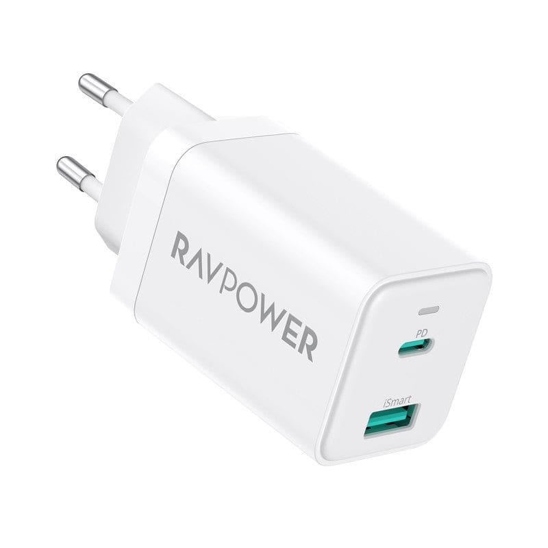 RAVPower- RP-PC171 Wall Charger2 Out USBA-TYPE C 45W White