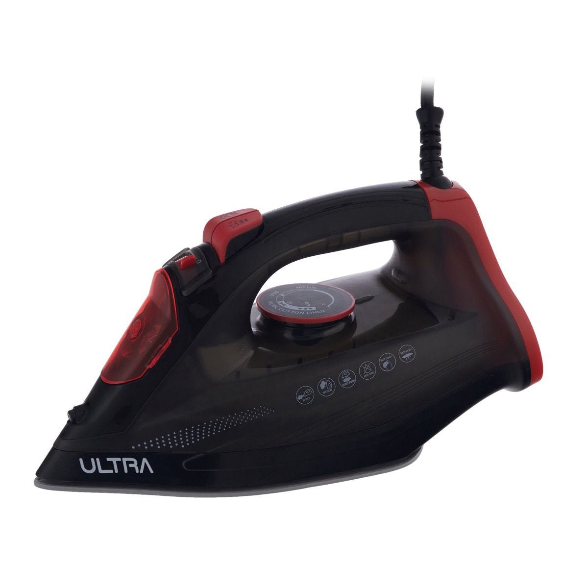 Steam Iron, 300 ml, 2300 Watt, Black and Red