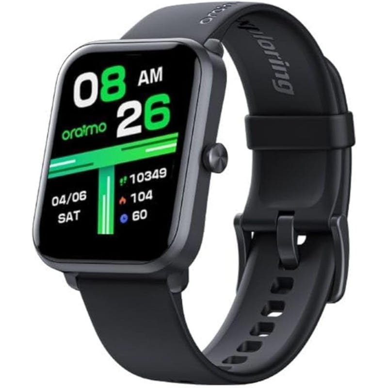Oraimo 3 Pro Smart Watch, Black Case and Black Strap- OSW-34