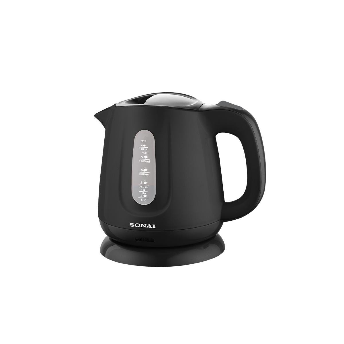 Kettle Plastic Mar-2200, 1100 Watt 1,2L , Black Color