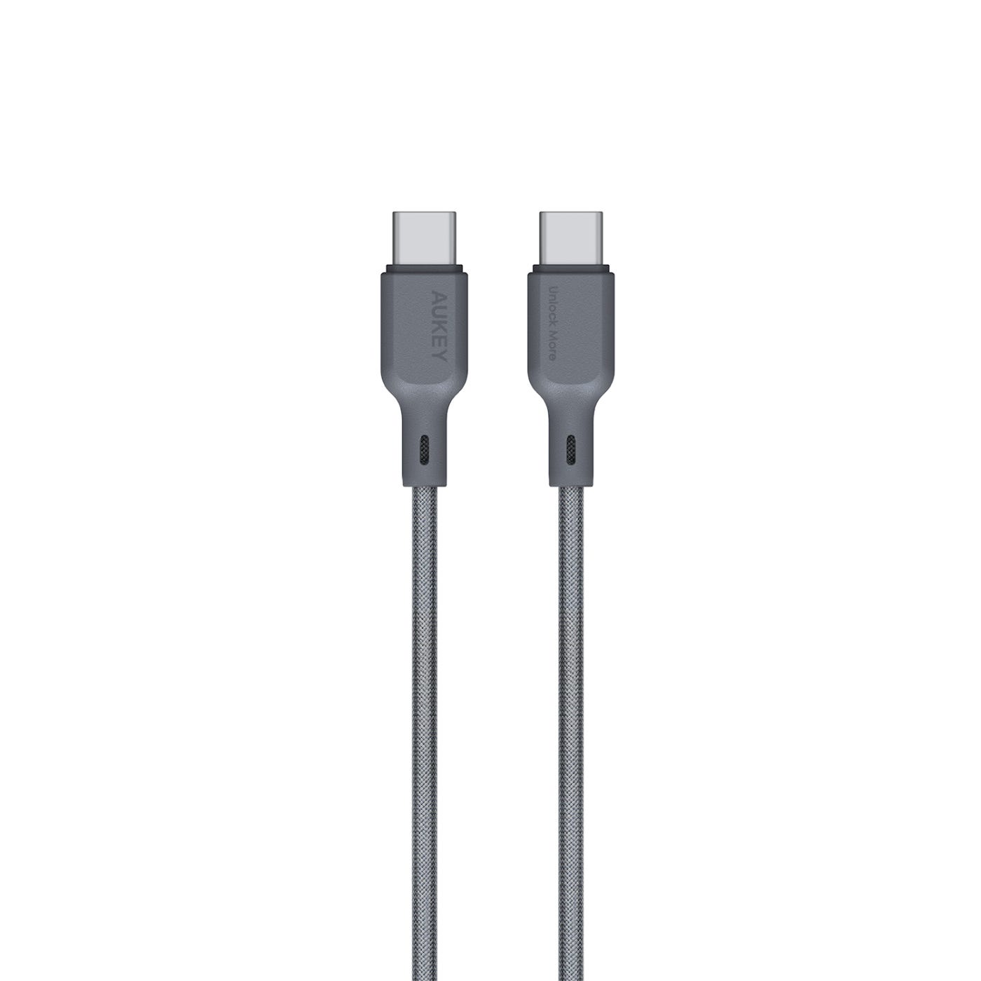 AUKEY USB 2.0 C TO C 60W Braided 1.8M CB-DCC064-GY