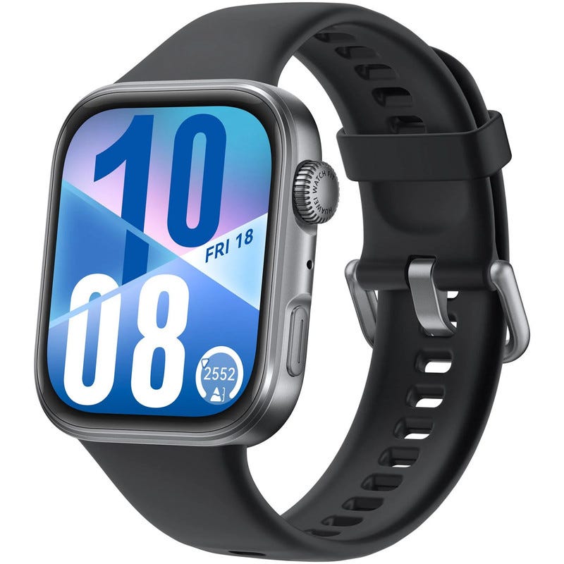 Watch Fit 4 Black - Black Fluoroelastomer Strap