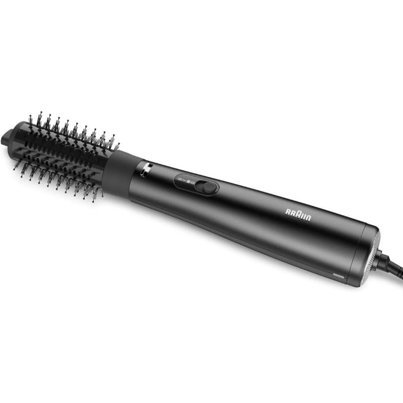 400W hairbrush with two speed settings. Includes three attac
