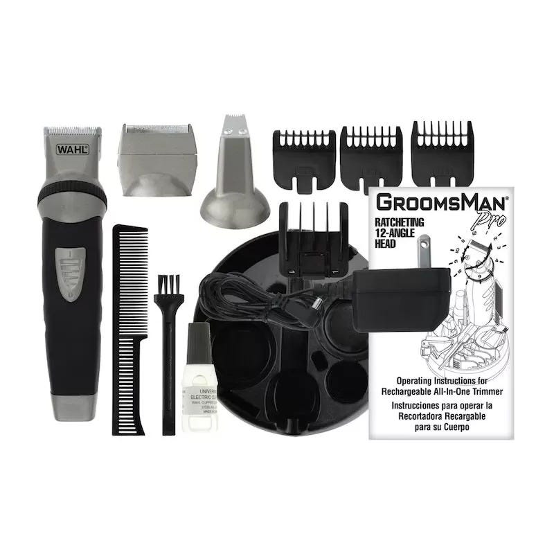 Rechargeable Trimmer, Self-Sharpening Blades for Beards & Mu